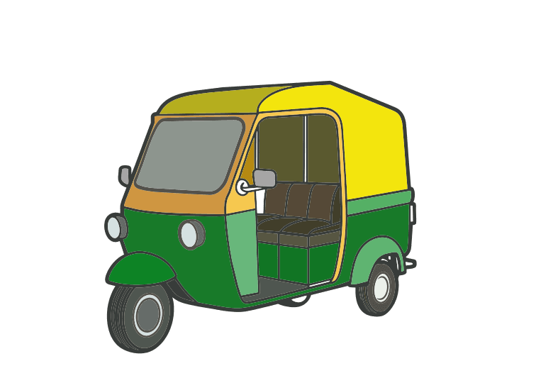 Bajaj delivery illustration